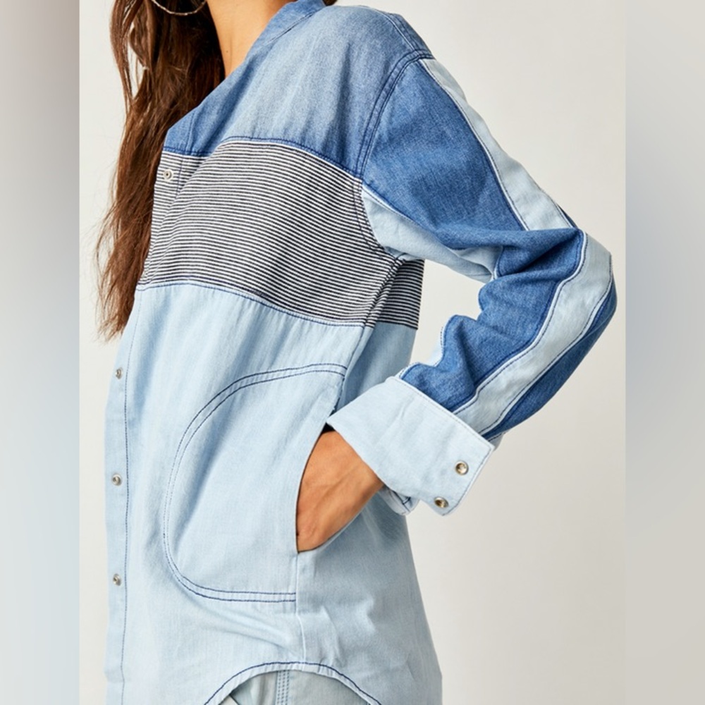 We The Free Moto Color Block Shirt